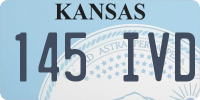 KS license plate 145IVD