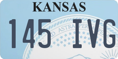 KS license plate 145IVG