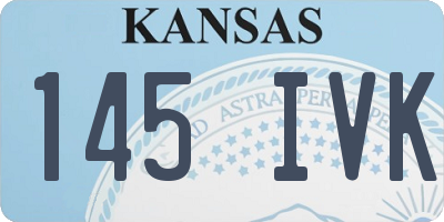 KS license plate 145IVK