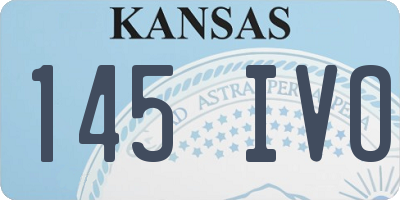 KS license plate 145IVO