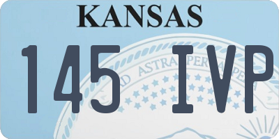 KS license plate 145IVP