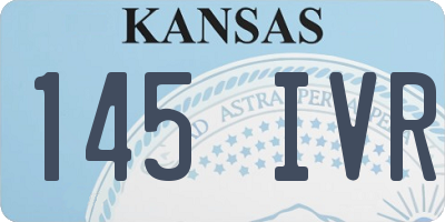 KS license plate 145IVR