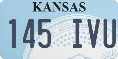 KS license plate 145IVU