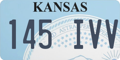 KS license plate 145IVV