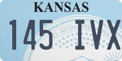KS license plate 145IVX