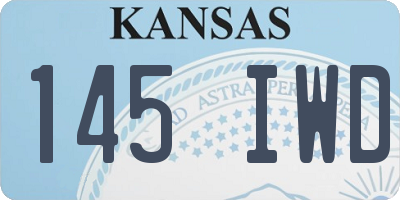 KS license plate 145IWD