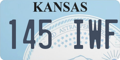 KS license plate 145IWF