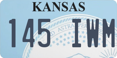 KS license plate 145IWM
