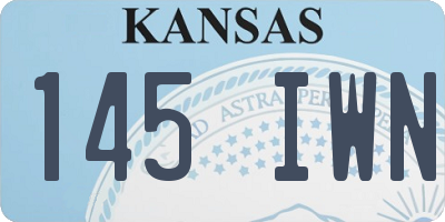 KS license plate 145IWN