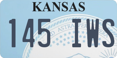 KS license plate 145IWS