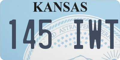 KS license plate 145IWT