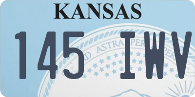 KS license plate 145IWV