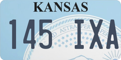KS license plate 145IXA