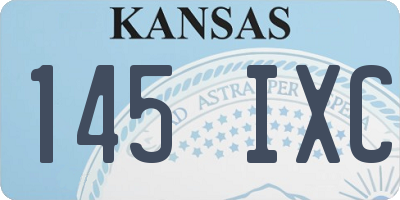 KS license plate 145IXC