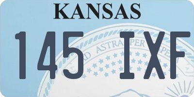 KS license plate 145IXF