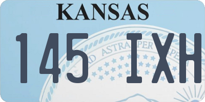 KS license plate 145IXH