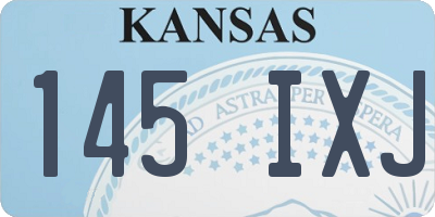 KS license plate 145IXJ