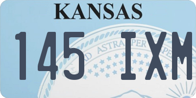 KS license plate 145IXM