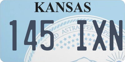 KS license plate 145IXN