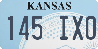 KS license plate 145IXO
