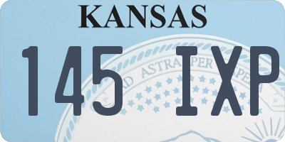 KS license plate 145IXP