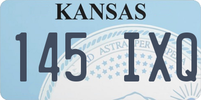 KS license plate 145IXQ