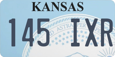 KS license plate 145IXR