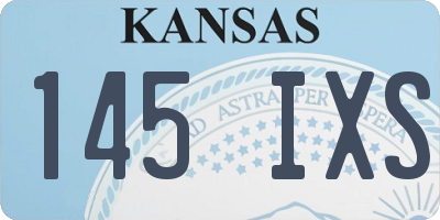 KS license plate 145IXS