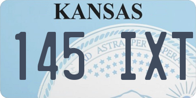KS license plate 145IXT