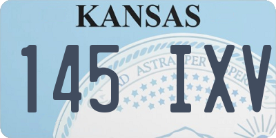 KS license plate 145IXV
