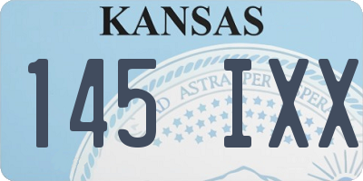 KS license plate 145IXX