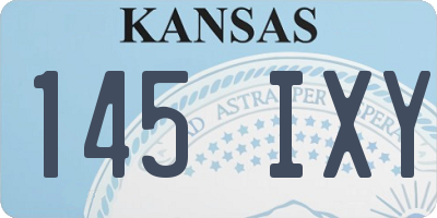 KS license plate 145IXY