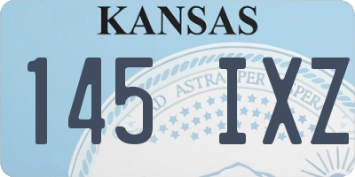 KS license plate 145IXZ