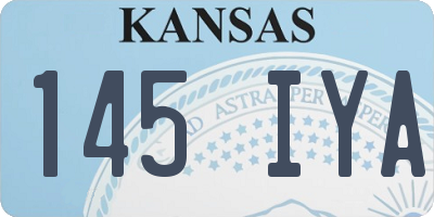 KS license plate 145IYA