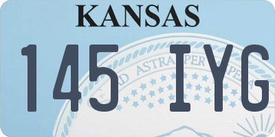 KS license plate 145IYG