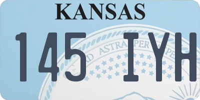 KS license plate 145IYH