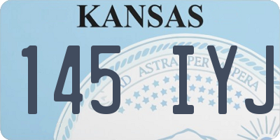 KS license plate 145IYJ