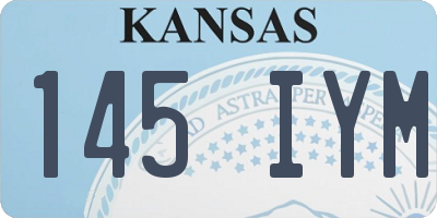 KS license plate 145IYM