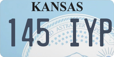 KS license plate 145IYP