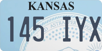 KS license plate 145IYX