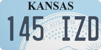 KS license plate 145IZD