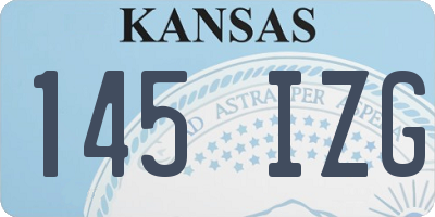 KS license plate 145IZG