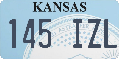 KS license plate 145IZL