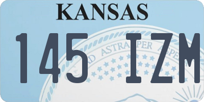 KS license plate 145IZM