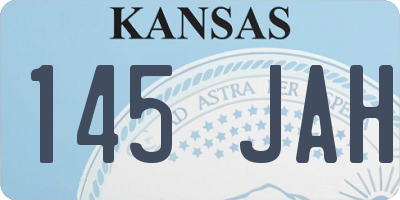 KS license plate 145JAH