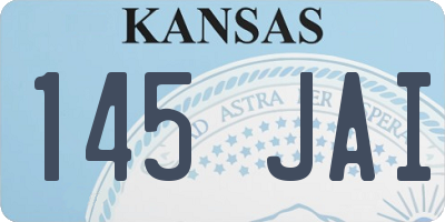 KS license plate 145JAI