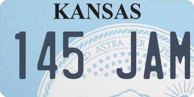 KS license plate 145JAM
