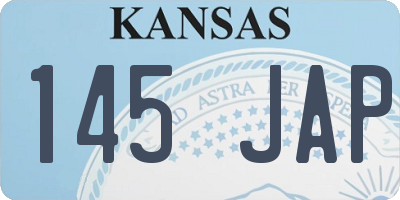 KS license plate 145JAP