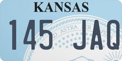 KS license plate 145JAQ