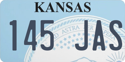 KS license plate 145JAS
